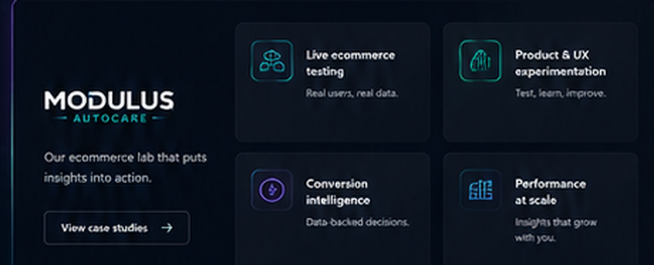 Modulus Autocare ecommerce insight card